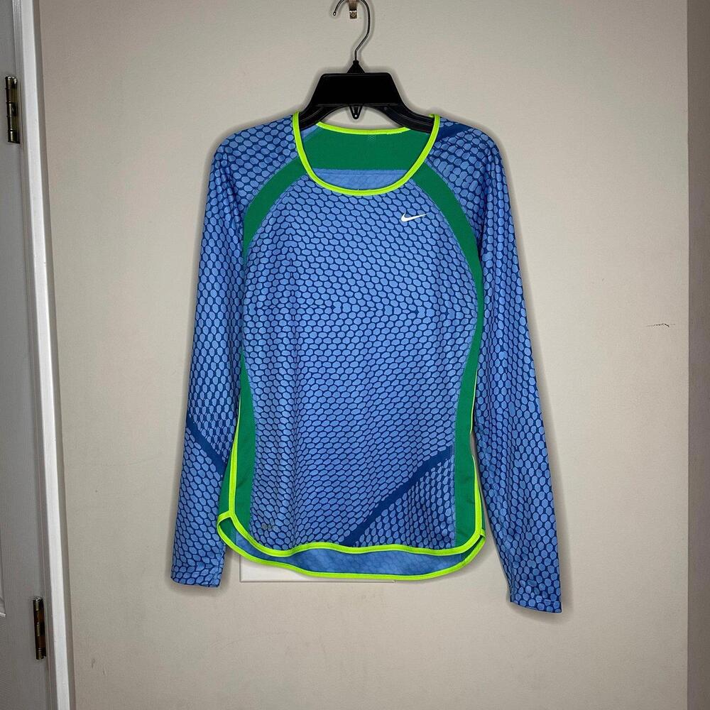 Nike‎ Dri Fit Long Sleeve Geometric Lightweight Shirt XS